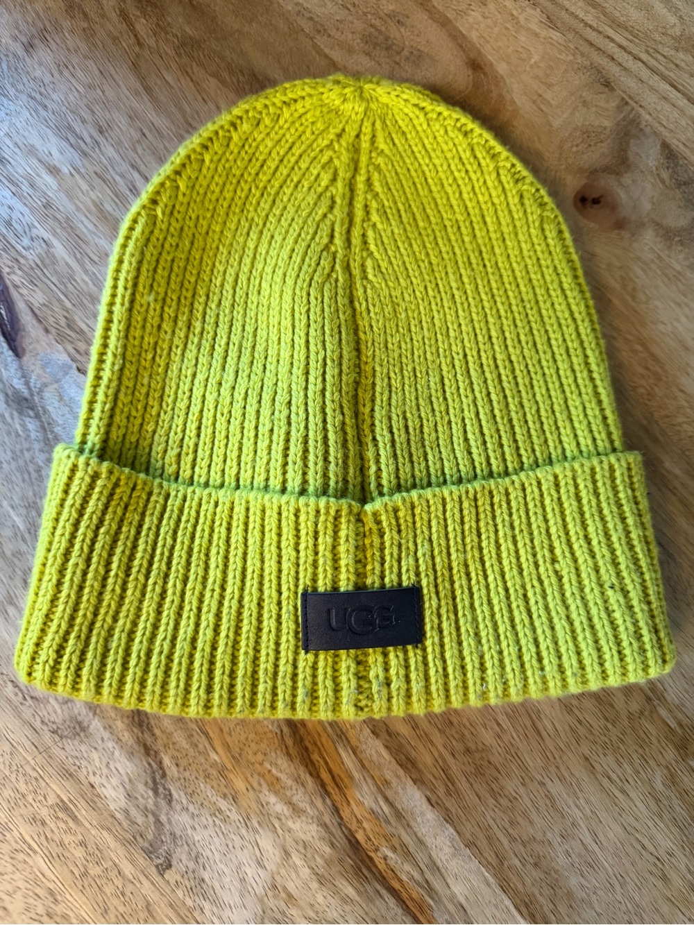 UGG Unisex Neon Yellow Knit Beanie